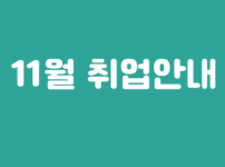 11월 취업 서비스 실적 관련 게시글 입니다.