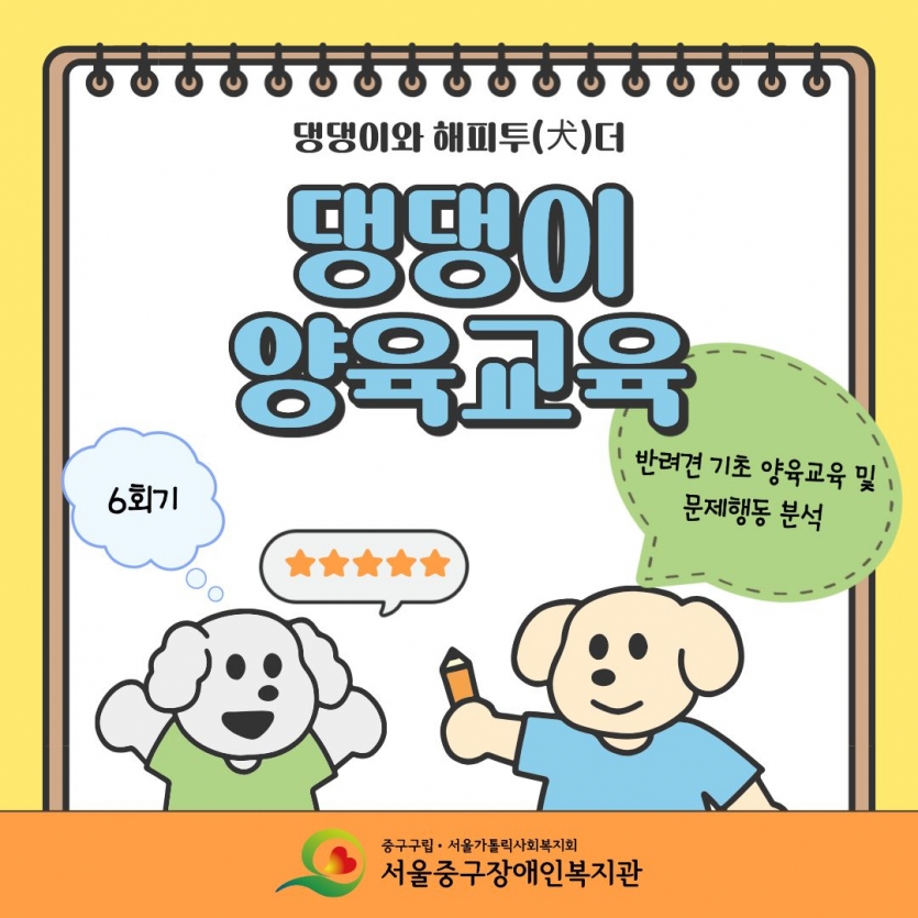 댕댕이와 해피투개더 댕댕이 양육교육 
